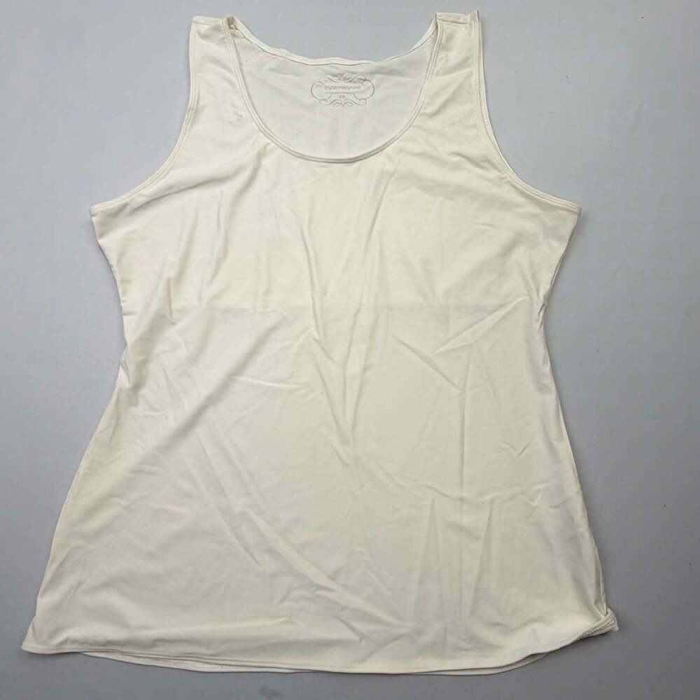 Tapemeasure Cream Sleeveless Shell Tank Top Women's XXL